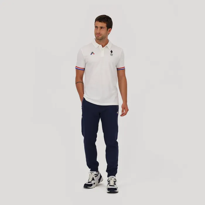 Men Le Coq Sportif Polos Shirts France039s Olympic Team Polo Shirt New Optical White Men Le Coq Sportif Polos Shirts France039s Olympic Team Polo Shirt New Optical White