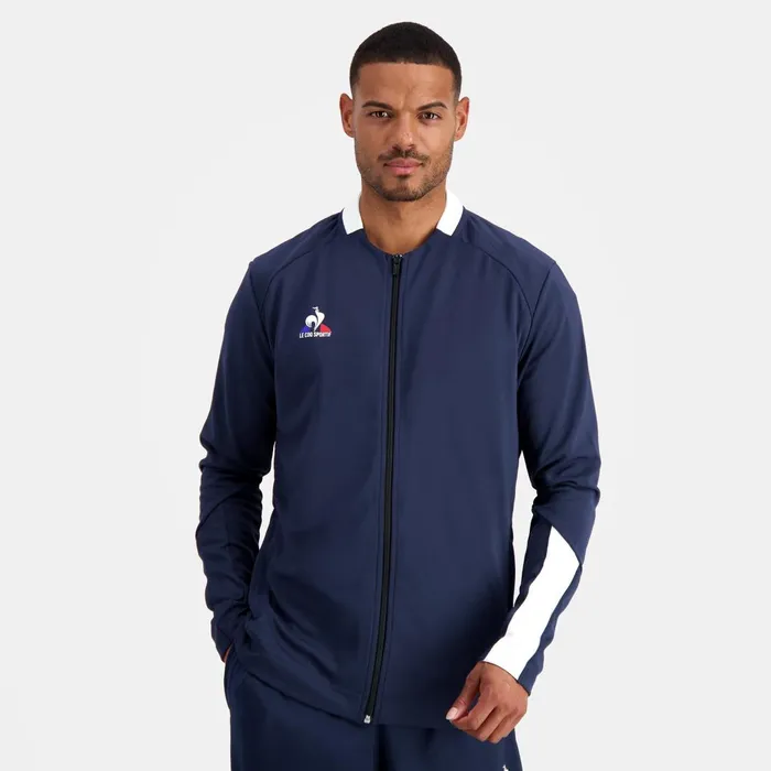 Men Le Coq Sportif Sweatshirts Training ZipUp Sweatshirtshirt Dress Blues