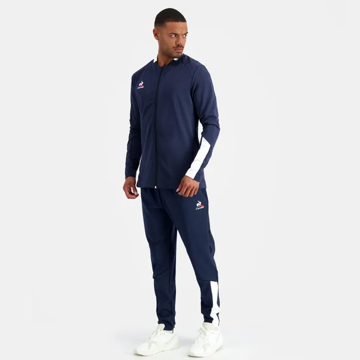 Men Le Coq Sportif Sweatshirts Training ZipUp Sweatshirtshirt Dress Blues Men Le Coq Sportif Sweatshirts Training ZipUp Sweatshirtshirt Dress Blues