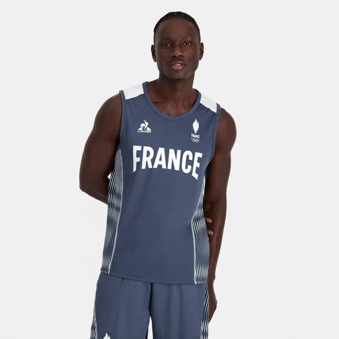 Men Le Coq Sportif Tshirts And Tops France039s Olympic Team Tank Top Insignia Blue Men Le Coq Sportif Tshirts And Tops France039s Olympic Team Tank Top Insignia Blue