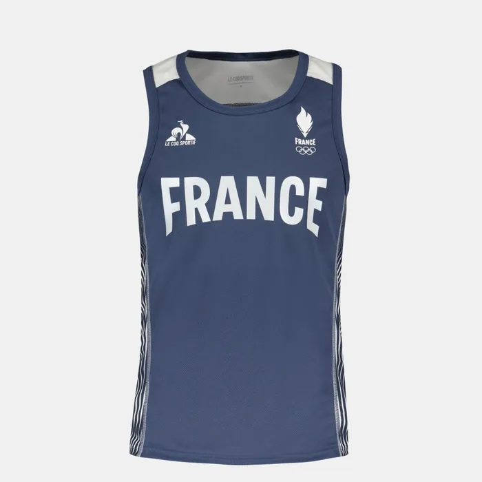 Men Le Coq Sportif Tshirts And Tops France039s Olympic Team Tank Top Insignia Blue