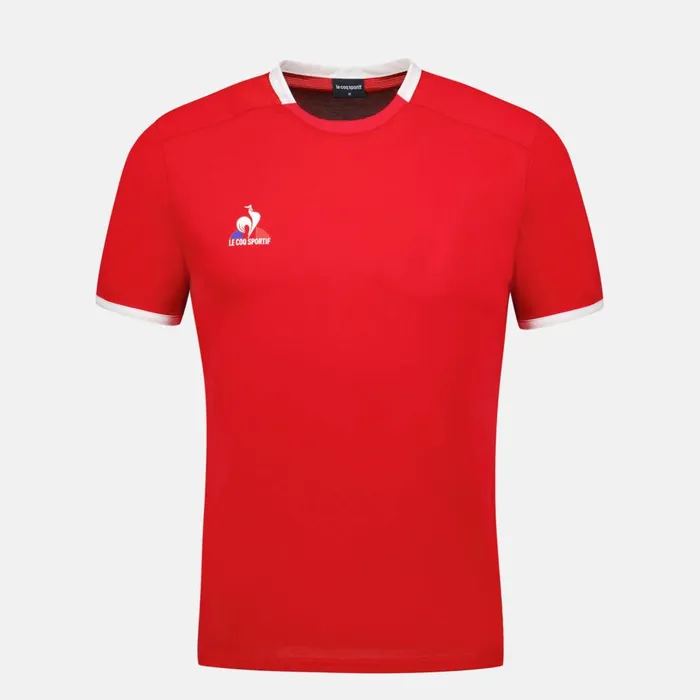 Men Le Coq Sportif Tshirts And Tops Tennis TShirt Pur Rougenew Optical White