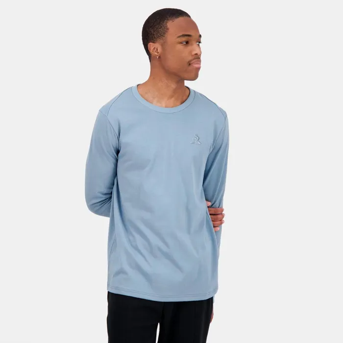 Men Le Coq Sportif Tshirts And Tops Ton Sur Ton LongSleeve TShirt Faded Denim