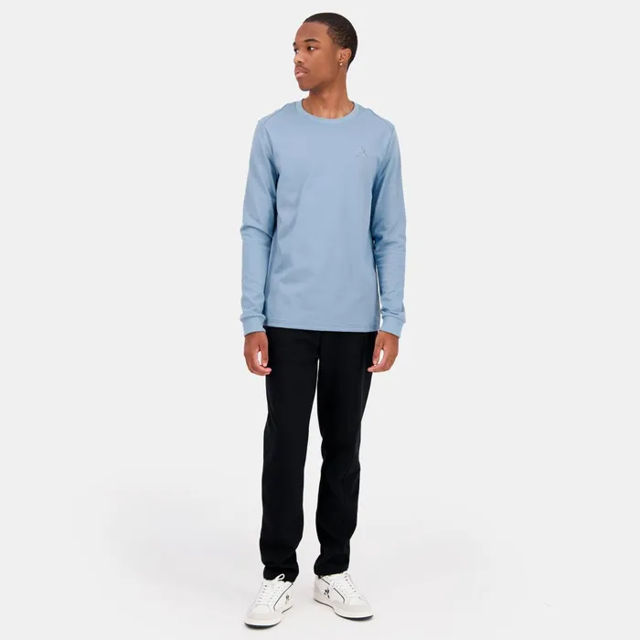 Men Le Coq Sportif Tshirts And Tops Ton Sur Ton LongSleeve TShirt Faded Denim