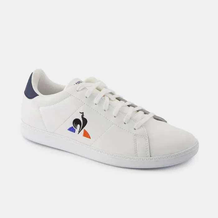 Men Le Coq Sportif Trainers And Sneakers Shoes COURTSET2 Optical Whitedress Blue