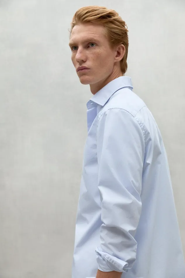 Men Light Blue Alfredo Shirt Ecoalf Shirts