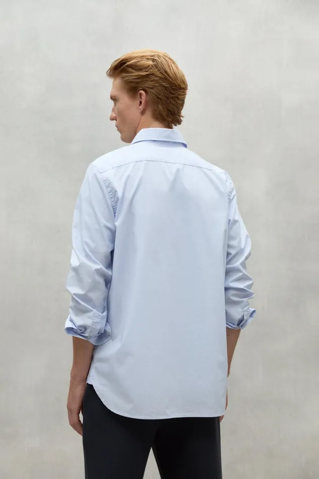 Men Light Blue Alfredo Shirt Ecoalf Shirts