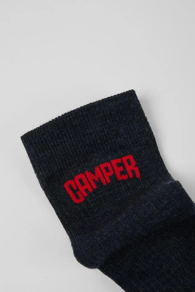 Men Long Sock Pack 2 Pairs Gray And Blue Merino Wool Socks Camper Socks Men Long Sock Pack 2 Pairs Gray And Blue Merino Wool Socks Camper Socks