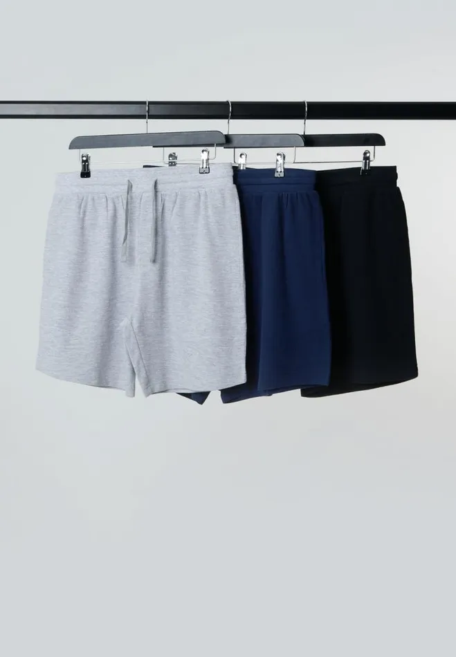 Men Multi Waffle Textured Lounge Shorts 3 Pack Threadbare Loungewear Sets