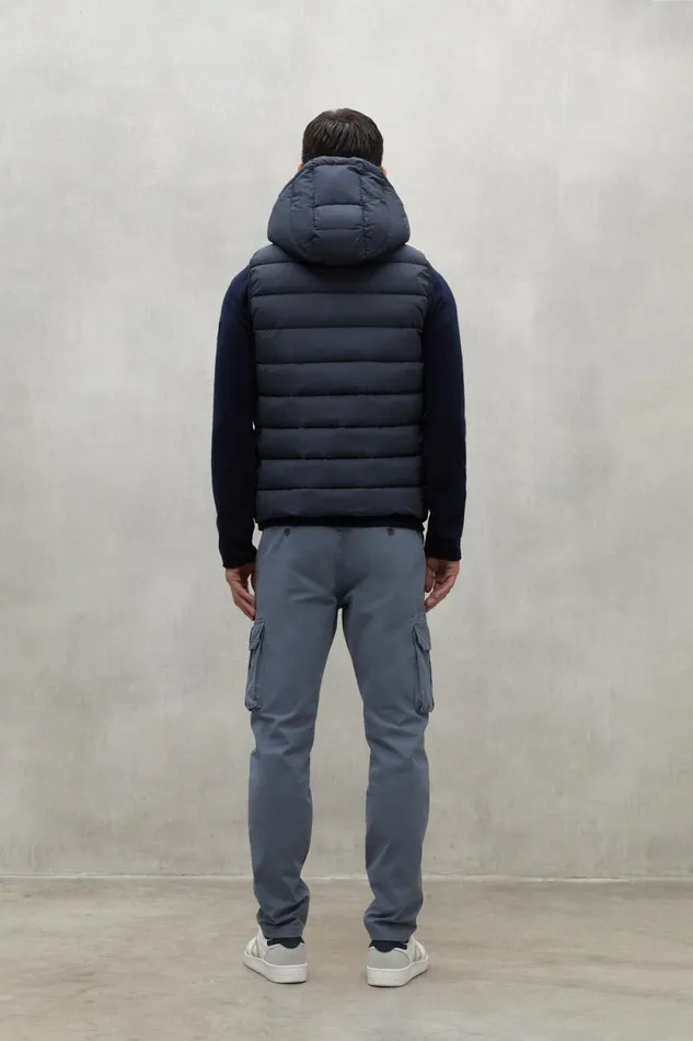 Men Navy Blue Aoraki Waistcoat Ecoalf Vests