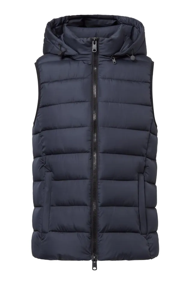 Men Navy Blue Aoraki Waistcoat Ecoalf Vests