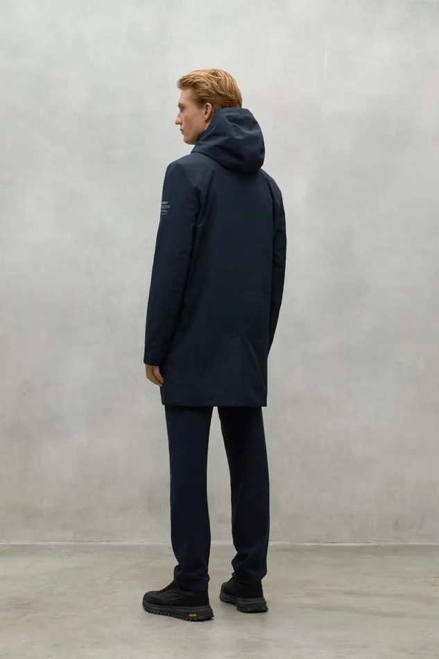 Men Navy Blue Maudit Jacket Ecoalf Coats And Jackets