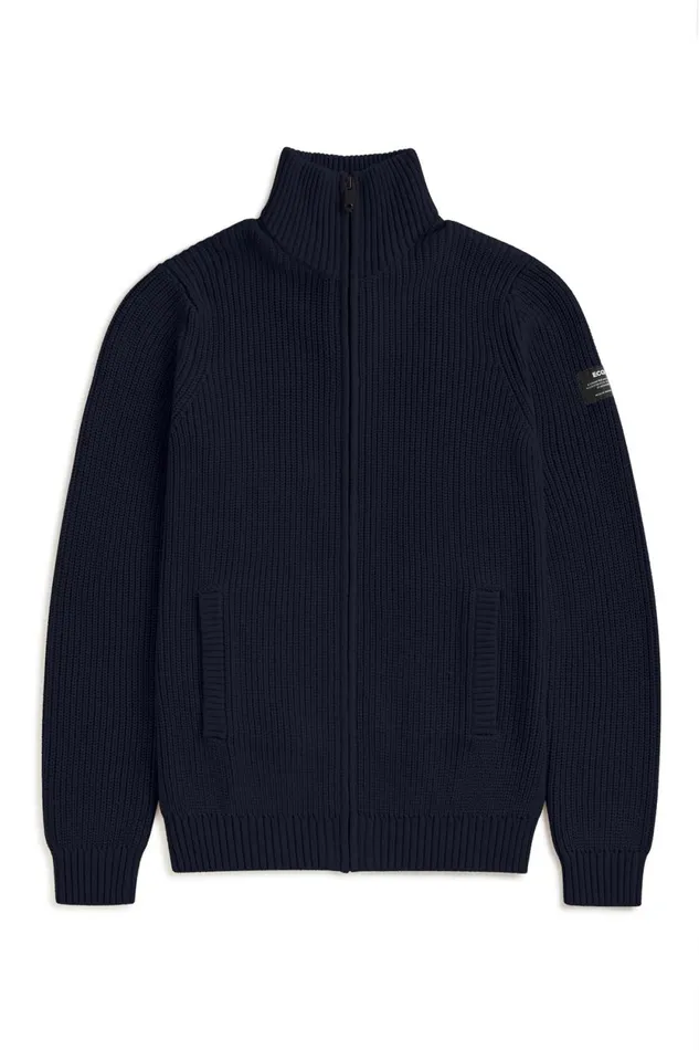 Men Navy Blue Nashi Pullover Ecoalf Knitwear