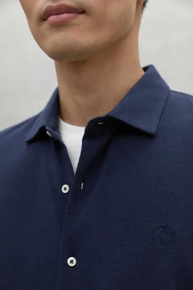 Men Navy Blue Oscar Shirt Ecoalf Shirts