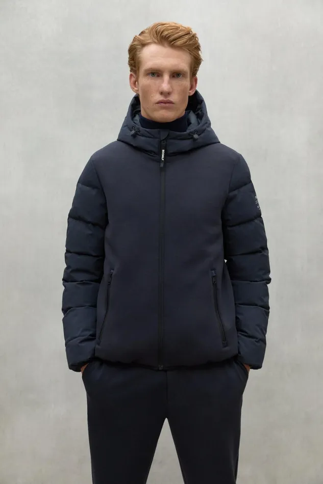Men Navy Blue Ritter Jacket Ecoalf Coats And Jackets