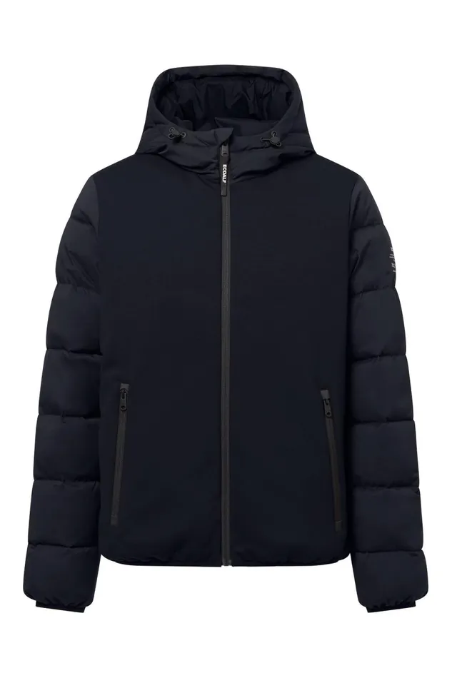 Men Navy Blue Ritter Jacket Ecoalf Coats And Jackets