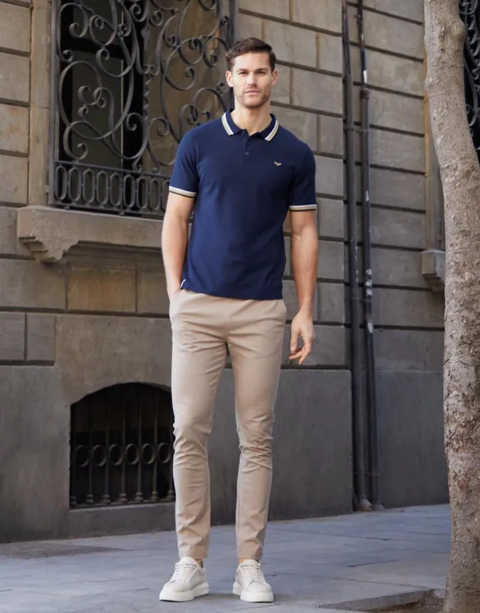 Men Navy Herringbone Tipping Detail Pique Polo Shirt Threadbare Polo Shirts Men Navy Herringbone Tipping Detail Pique Polo Shirt Threadbare Polo Shirts