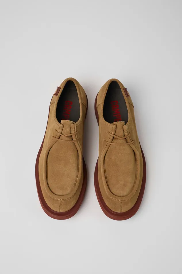 Men Norman Brown Nubuck Shoes Camper Formal Shoes Men Norman Brown Nubuck Shoes Camper Formal Shoes