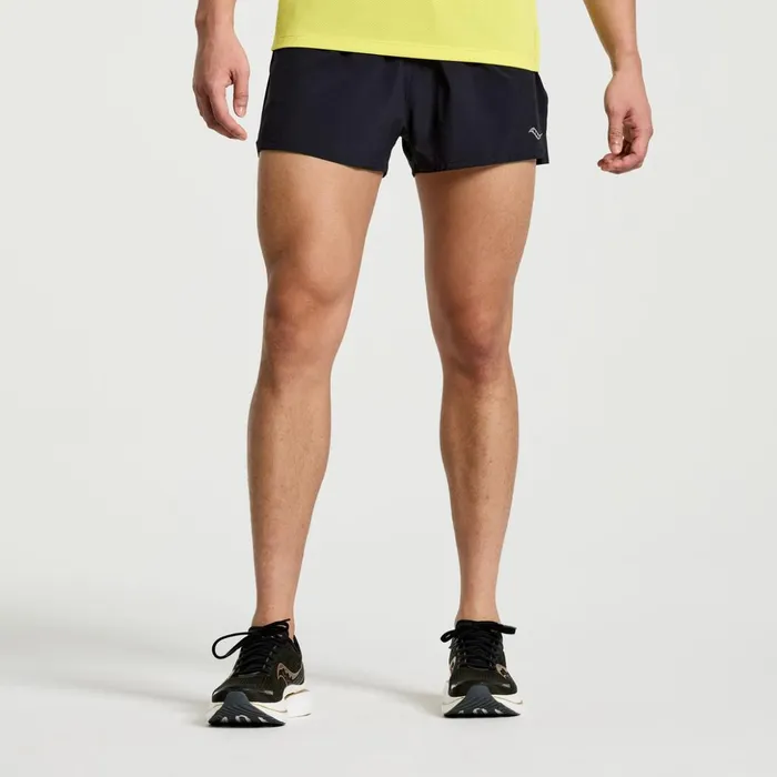 Men Outpace 25034 Split Short Black Saucony Bottoms