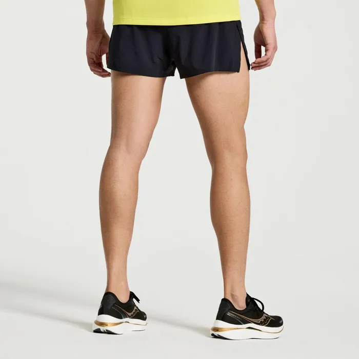 Men Outpace 25034 Split Short Black Saucony Bottoms