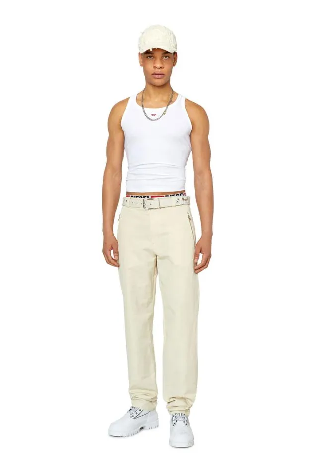 Men PHann White Diesel Trousers And Shorts