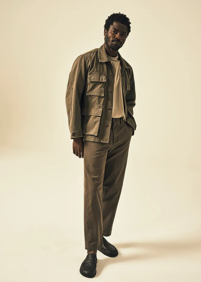 Men Pants Citizens Of Humanity Flat Front Chino In Bay Leaf