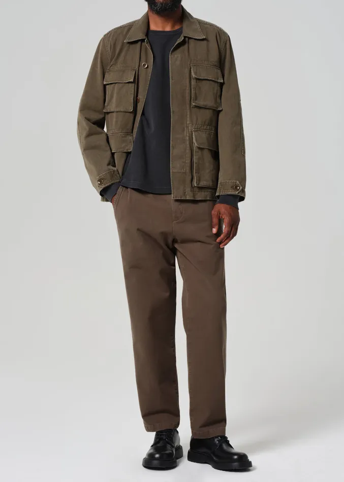Men Pants Citizens Of Humanity Flat Front Chino In Bay Leaf