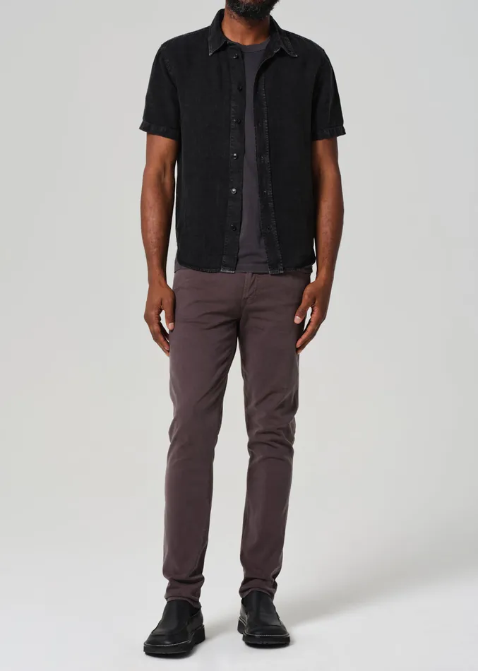 Men Pants Citizens Of Humanity London Tapered Slim Stretch Sateen In Gravel