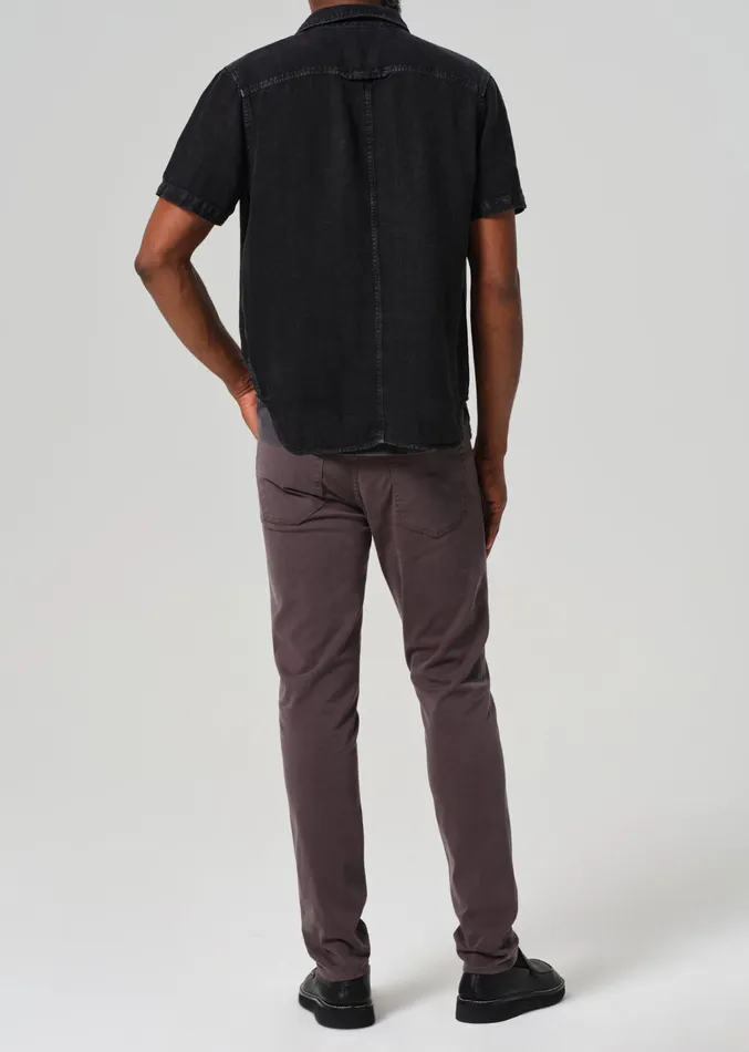 Men Pants Citizens Of Humanity London Tapered Slim Stretch Sateen In Gravel