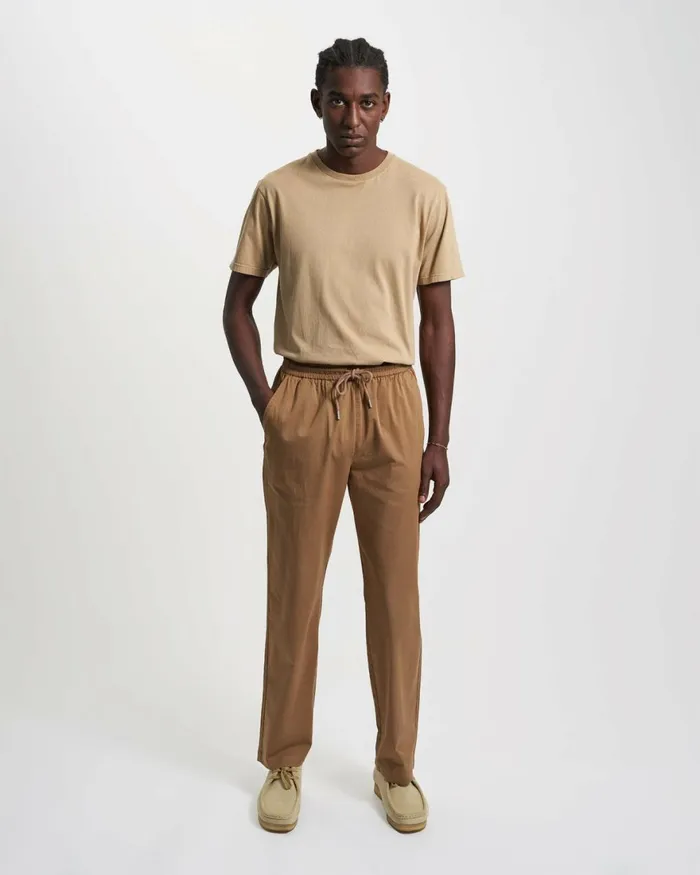 Men Pants Colorful Standard Organic Twill Pants Deep Black