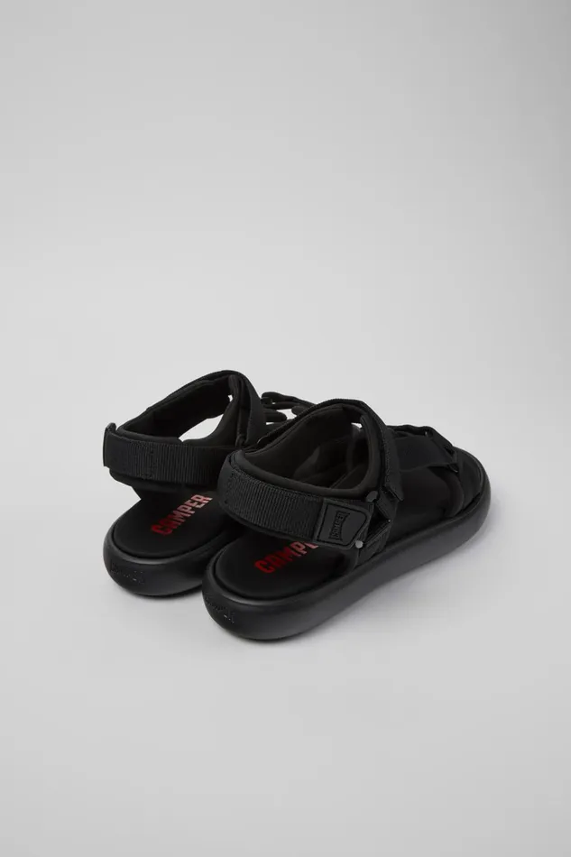 Men Pelotas Flota Black Textile Sandal Camper Non Leather Shoes Men Pelotas Flota Black Textile Sandal Camper Non Leather Shoes