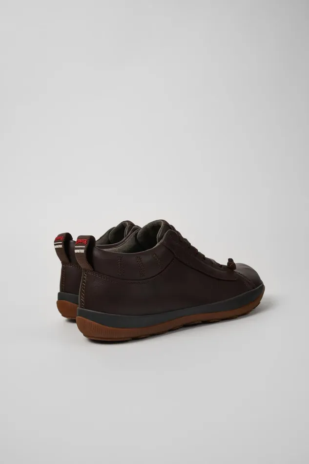 Men Peu Pista GORETEX Brown Leather Shoes Camper Ankle Boots