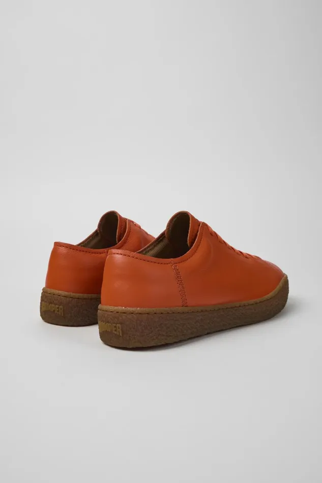 Men Peu Terreno Orange Leather Shoes Camper Sneakers Men Peu Terreno Orange Leather Shoes Camper Sneakers