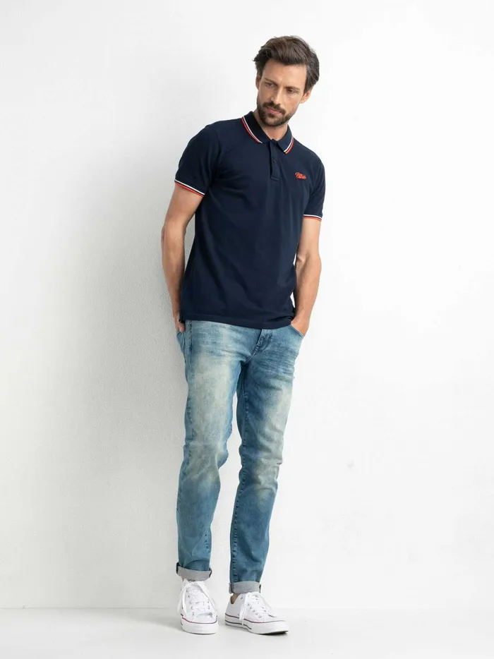 Men Polo Shirts Petrol Industries Classic Polo Shirt Midnight Navy