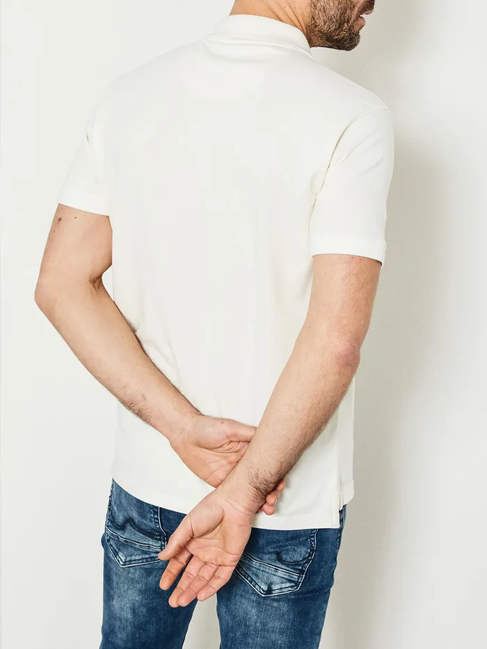 Men Polo Shirts Petrol Industries Polo Basic Essentials Chalk White