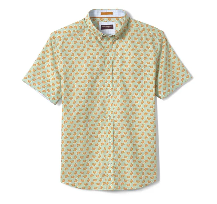 Men Printed Cotton ShortSleeve Shirt Green Citrus JohnstonandMurphy ShortSleeve Shirts Men Printed Cotton ShortSleeve Shirt Green Citrus JohnstonandMurphy ShortSleeve Shirts