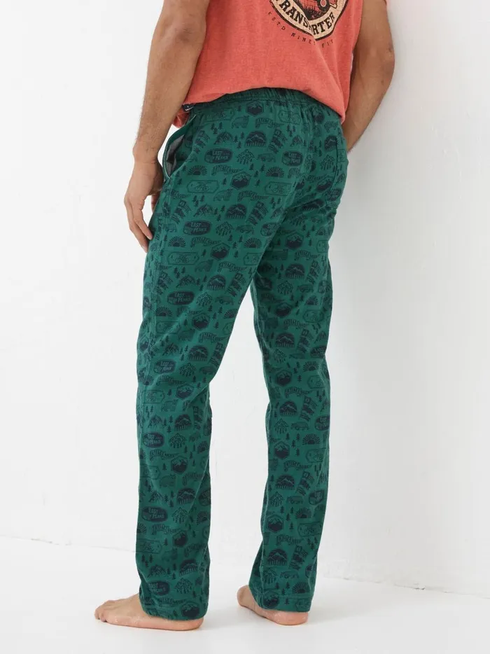Men Pyjamas and Nightwear Fat Face Green Outdoors Print Pyjamas