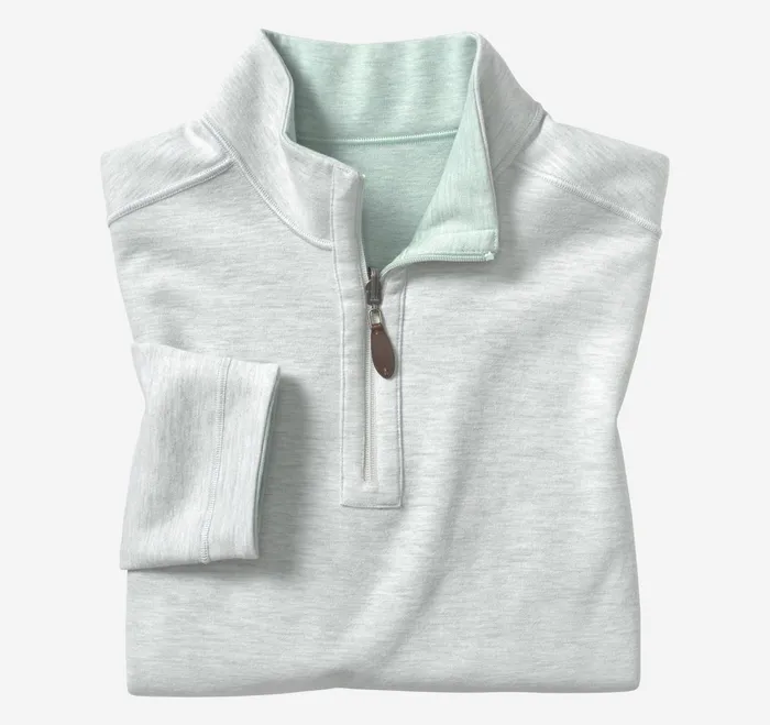 Men Reversible Solid QuarterZip Mint JohnstonandMurphy Sweaters and Knits Men Reversible Solid QuarterZip Mint JohnstonandMurphy Sweaters and Knits