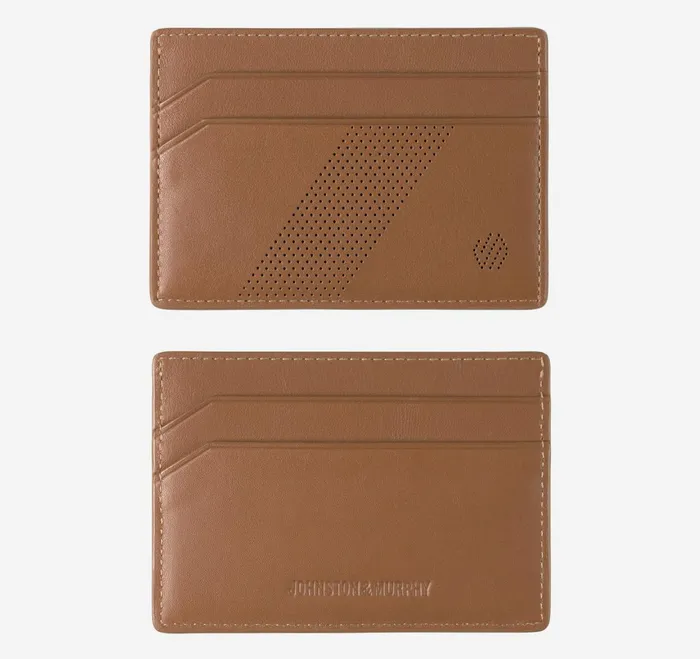 Men Richmond Perforated Weekender Case Tan JohnstonandMurphy Wallets