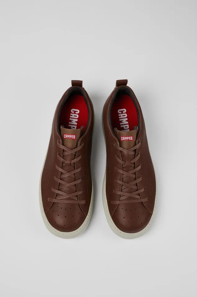Men Runner Brown Leather Sneakers Camper Sneakers Men Runner Brown Leather Sneakers Camper Sneakers