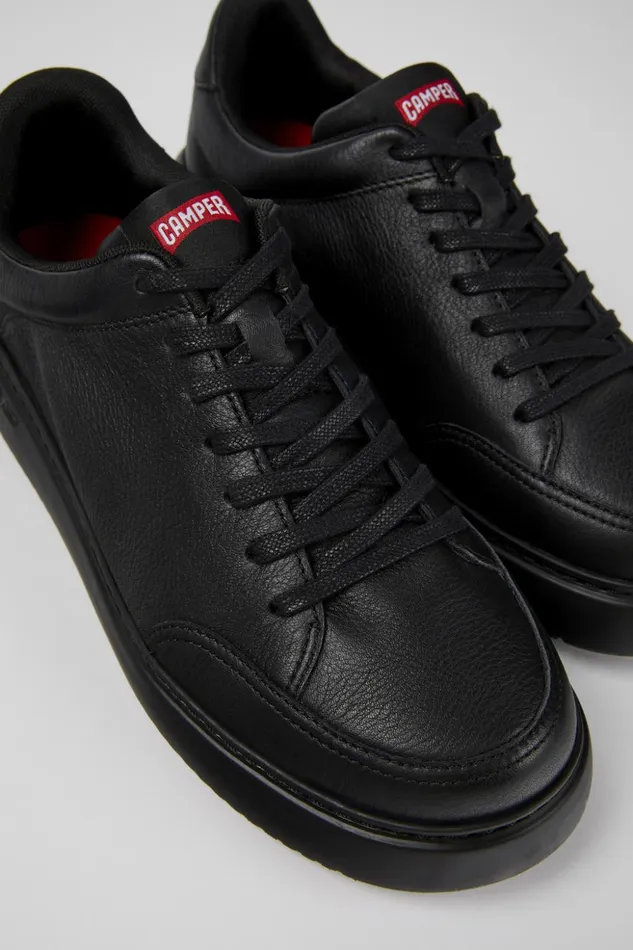 Men Runner K21 Black Leather Sneakers Camper Sneakers