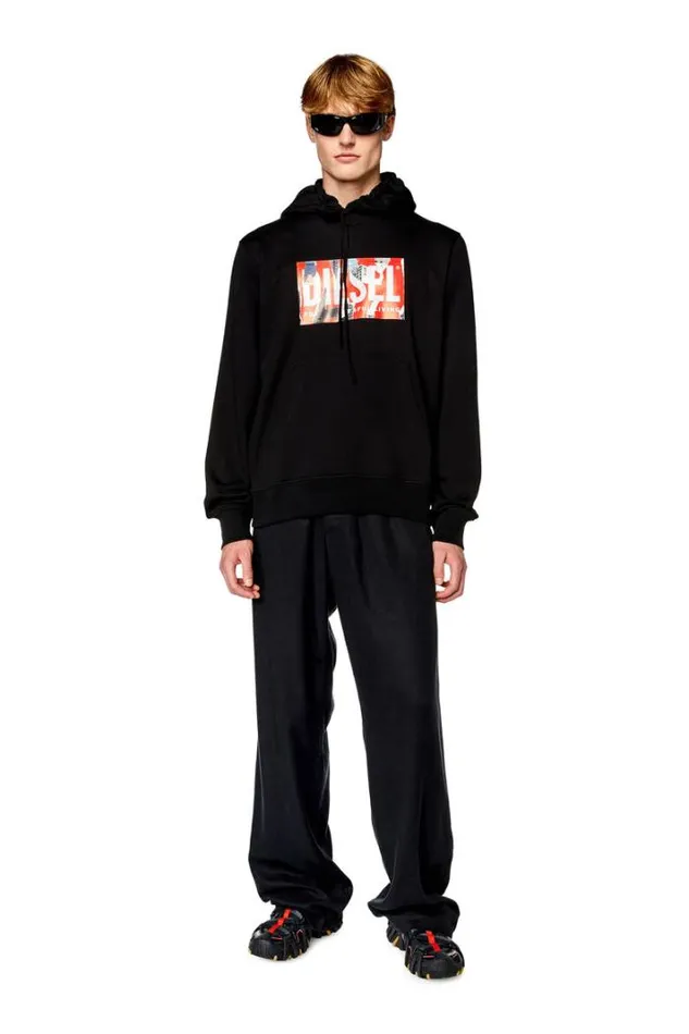 Men SGinnHoodL4 Black Diesel Sweaters