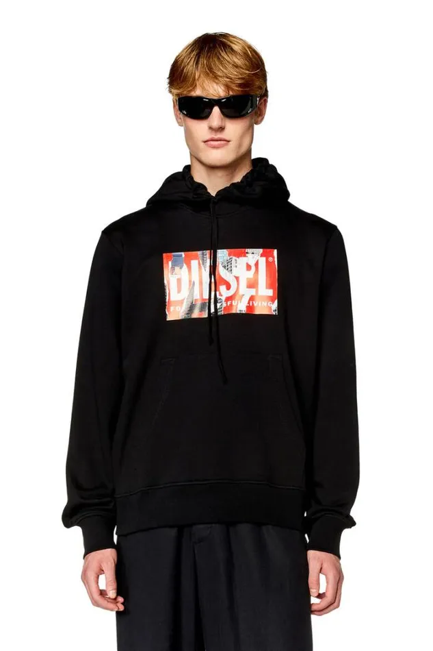 Men SGinnHoodL4 Black Diesel Sweaters Men SGinnHoodL4 Black Diesel Sweaters