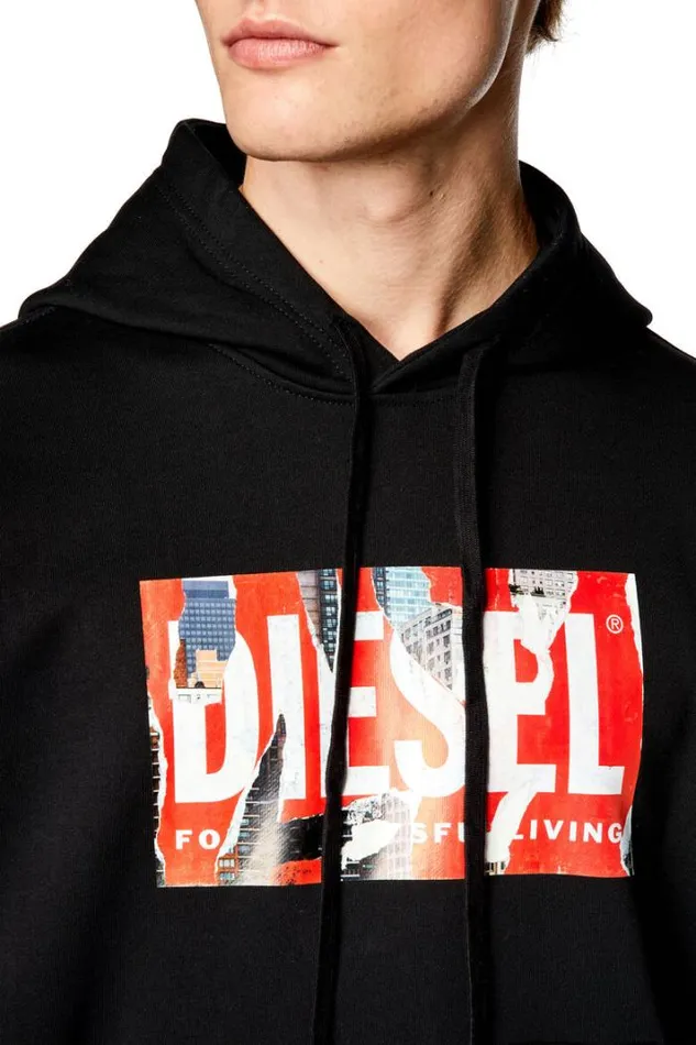 Men SGinnHoodL4 Black Diesel Sweaters Men SGinnHoodL4 Black Diesel Sweaters