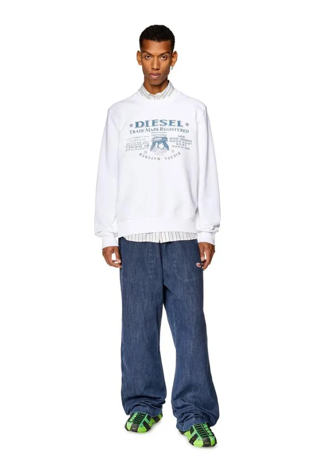 Men SGinnL2 White Diesel Sweaters