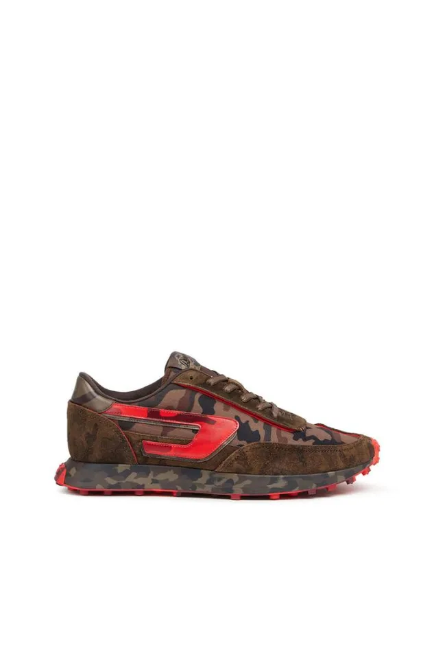 Men SRacer Lc Blackred Diesel Sneakers