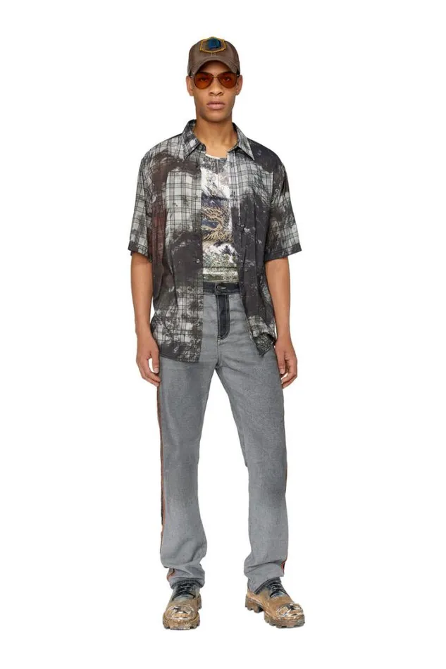 Men SUmbeSslGlobe Blackgrey Diesel Shirts