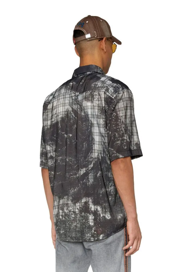 Men SUmbeSslGlobe Blackgrey Diesel Shirts Men SUmbeSslGlobe Blackgrey Diesel Shirts