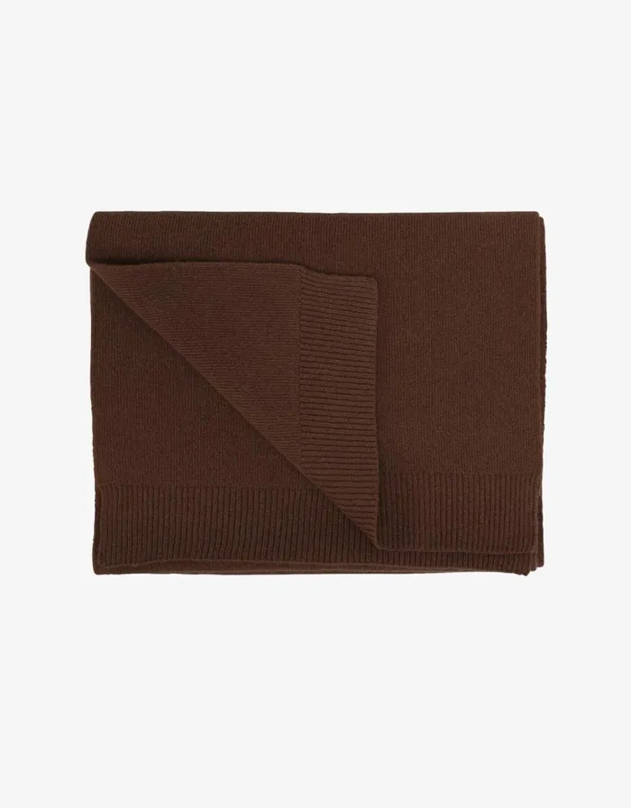 Men Scarves Colorful Standard Merino Wool Scarf Coffee Brown