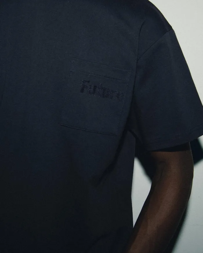 Men Shirts and TShirts From Future Crewneck TShirt Short Sleeves Navy